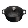 Le Creuset Cast Iron Round Casserole Dish Satin Black