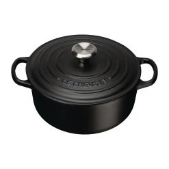 Le Creuset Cast Iron Round Casserole Dish Satin Black