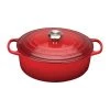Le Creuset Cast Iron Oval Casserole Dish Cerise -Kitchenware and Knives Sales dr462 angle