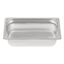 Vogue Heavy Duty Stainless Steel 1/3 Gastronorm Pan 100mm -Kitchenware and Knives Sales dw443 voguegn3