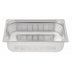 Vogue Heavy Duty Stainless Steel Perforated 1/1 Gastronorm Pan 150mm 11 Vogue Heavy Duty Stainless Steel Perforated 1/1 Gastronorm Pan 150mm -Kitchenware and Knives Sales dy176 voguegn3