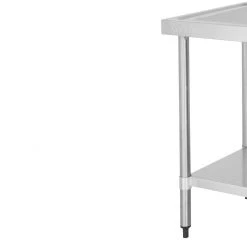 Vogue Single Sink With Double Drainer 1500mm -Kitchenware and Knives Sales dy826 2new