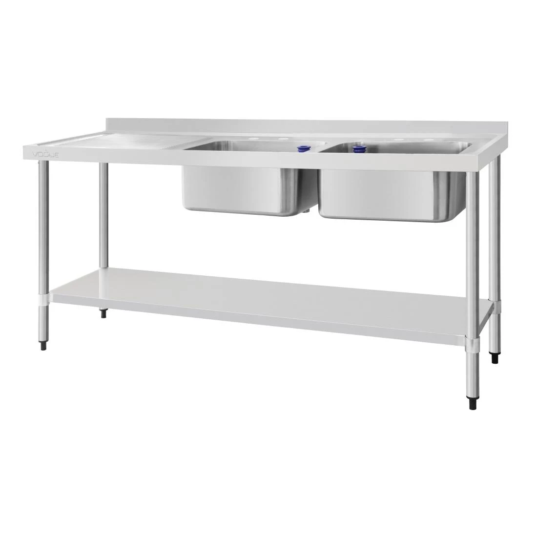 Vogue Double Sink Left Hand Drainer 1800mm 3 Vogue Double Sink Left Hand Drainer 1800mm