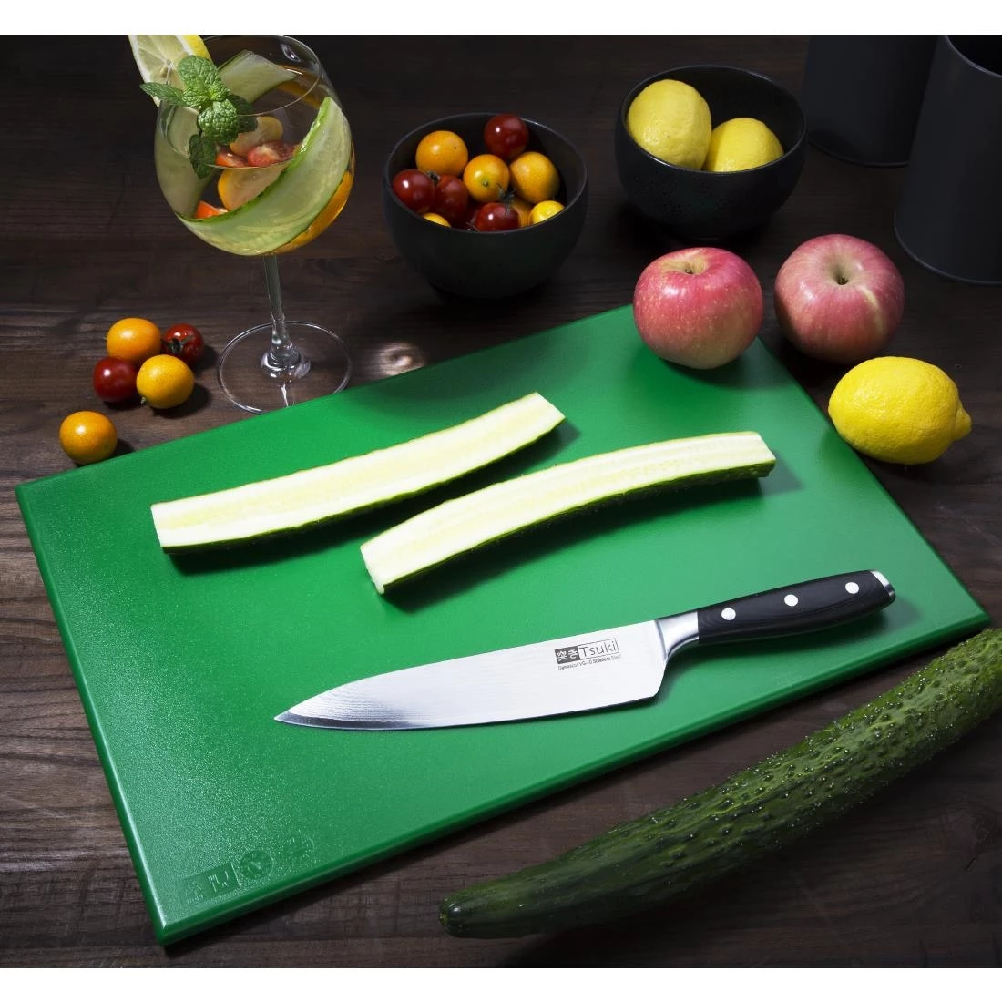 Hygiplas Anti Microbial High Density Green Chopping Board 4 Hygiplas Anti Microbial High Density Green Chopping Board - Image 2