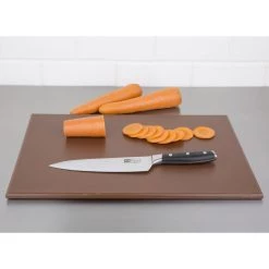 Hygiplas Anti Microbial High Density Brown Chopping Board -Kitchenware and Knives Sales f160 chopboardbrown4