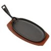 Olympia Cast Iron Oval Sizzler With Wooden Stand 240mm (Pack Of 6) -Kitchenware and Knives Sales f464 olympia ci sizzler