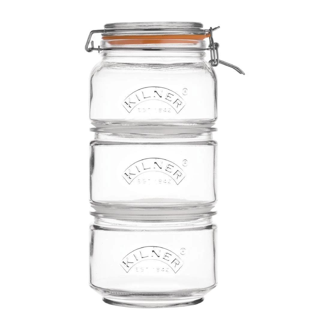 Kilner Stackable Jar Set 900ml And 2 X 880ml 3 Kilner Stackable Jar Set 900ml And 2 X 880ml