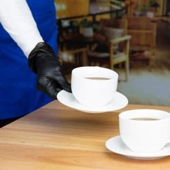 Hygiplas Vinyl Black Powder Free Gloves -Kitchenware and Knives Sales fj748 l new3