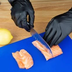 Hygiplas Vinyl Black Powder Free Gloves -Kitchenware and Knives Sales fj748 l new4