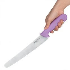 Hygiplas Serrated Pastry Knife Purple - 10" -Kitchenware and Knives Sales fp733 pastryknife2 sam3736