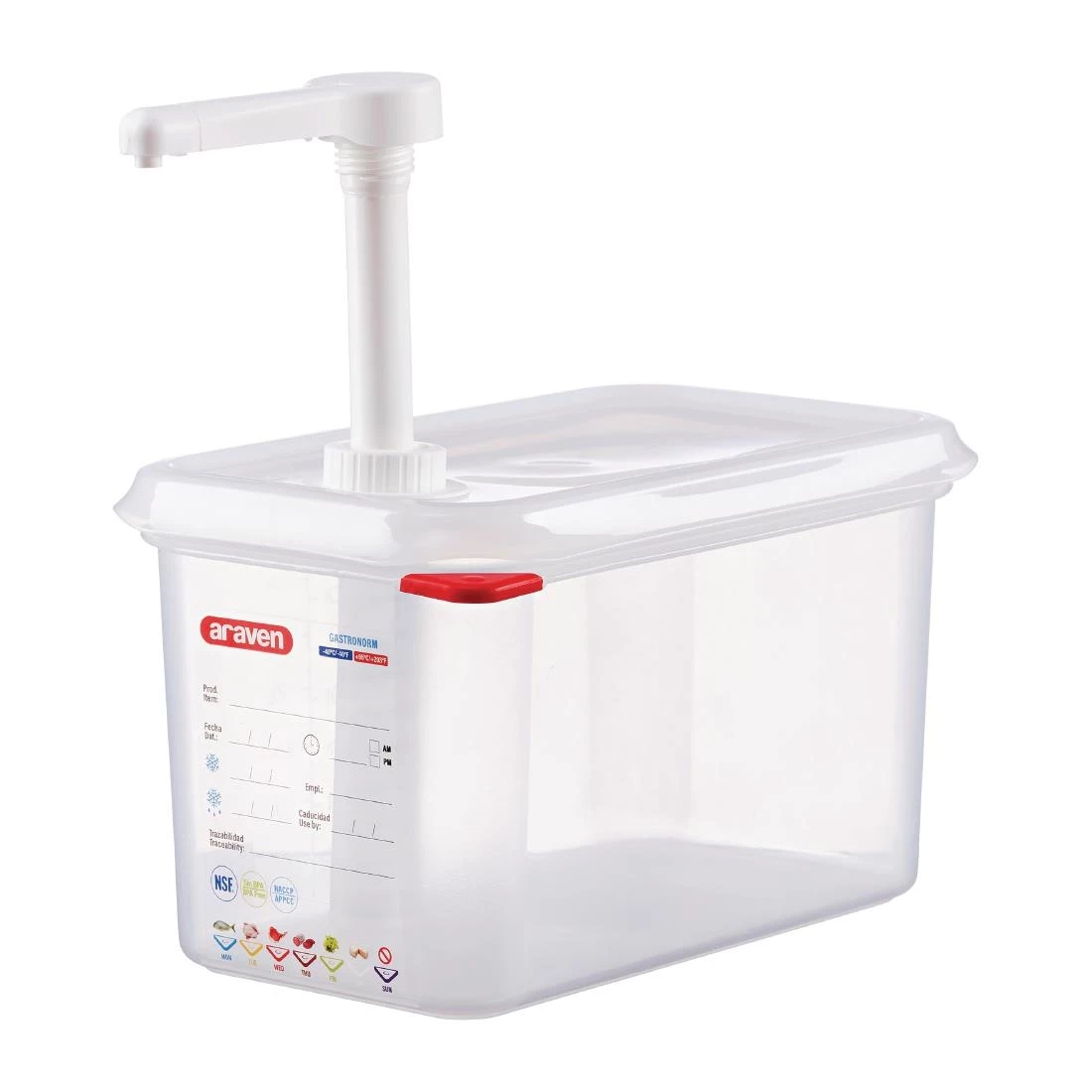 Araven Sauce Dispenser With Pump 1/4GN 3 Araven Sauce Dispenser With Pump 1/4GN