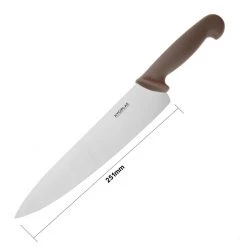 Hygiplas Cooks Knife Brown 25.4cm -Kitchenware and Knives Sales fx111 cooksknifebrown 5
