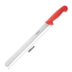 Hygiplas Slicer Serrated Red 30.5cm -Kitchenware and Knives Sales fx117 slicerserratedred5