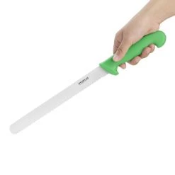Hygiplas Slicer Serrated Green 25.4cm 8 Hygiplas Slicer Serrated Green 25.4cm -Kitchenware and Knives Sales fx121 slicerserratedgreen2