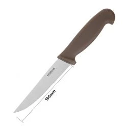Hygiplas Vegetable Knife Serrated Brown 10.2cm -Kitchenware and Knives Sales fx125 vegknifebrown5