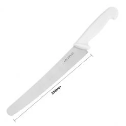 Hygiplas Serrated Pastry Knife White 25.4cm -Kitchenware and Knives Sales fx127 pastryknifewhite5