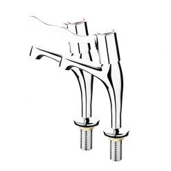 Vogue Basin Pillar Lever Taps (Pack Of 2) -Kitchenware and Knives Sales g461 taps2