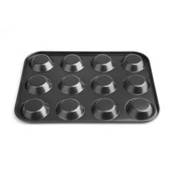 Vogue Carbon Steel Non-Stick Mini Muffin Tray 12 Cup -Kitchenware and Knives Sales gd013 nonstickminimuffintraybottom12