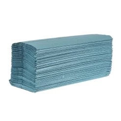 Jantex C Fold Paper Hand Towels Blue 1-Ply 192 Sheets (Pack Of 12)