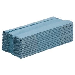 Jantex C Fold Paper Hand Towels Blue 1-Ply 192 Sheets (Pack Of 12) -Kitchenware and Knives Sales gd832 handtowel