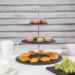 Olympia 3 Tier Slate Afternoon Tea Stand 10 Olympia 3 Tier Slate Afternoon Tea Stand -Kitchenware and Knives Sales gf991 afternoonteastand4
