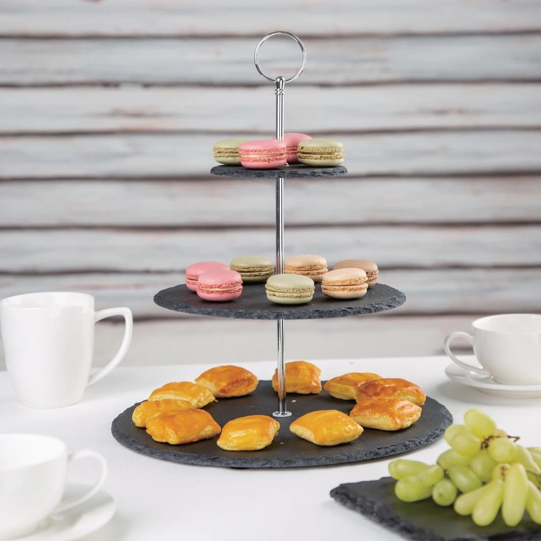 Olympia 3 Tier Slate Afternoon Tea Stand 6 Olympia 3 Tier Slate Afternoon Tea Stand - Image 4