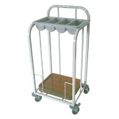 Craven Steel Single Tier Cutlery And Tray Dispense Trolley