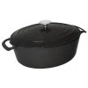 Vogue Black Oval Casserole Dish 6Ltr -Kitchenware and Knives Sales gh306 gh310 vogue cast