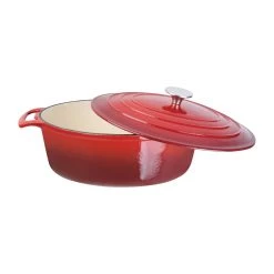 Vogue Red Oval Casserole Dish 6Ltr -Kitchenware and Knives Sales gh314 redopen