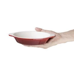 Vogue Red Oval Cast Iron Gratin Dish 650ml -Kitchenware and Knives Sales gh317 ovalgratinred4