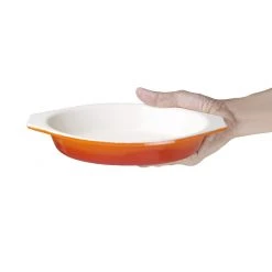 Vogue Orange Oval Cast Iron Gratin 650ml -Kitchenware and Knives Sales gh318 ovalgratinorange4