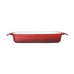 Vogue Red Cast Iron Casserole Dish 1.8Ltr 11 Vogue Red Cast Iron Casserole Dish 1.8Ltr -Kitchenware and Knives Sales gh319 red rectangularcastirondish2