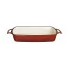 Vogue Red Rectangular Cast Iron Dish 2.8Ltr -Kitchenware and Knives Sales gh320 redrectangularcastirondish1