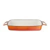 Vogue Orange Cast Iron Casserole Dish 1.8Ltr -Kitchenware and Knives Sales gh321 rectangulardishorange1