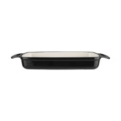 Vogue Black Rectangular Cast Iron Dish 1.8Ltr -Kitchenware and Knives Sales gh323 blackrectangularcastirondish2