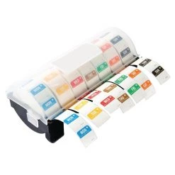 Vogue Dissolvable Colour Coded Food Label Starter Kit With 1" Dispenser -Kitchenware and Knives Sales gh474 vogue dissolvable r
