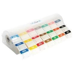 Vogue Dissolvable Colour Coded Food Labels With 2" Dispenser -Kitchenware and Knives Sales gh475 vogue dissolve kit 1