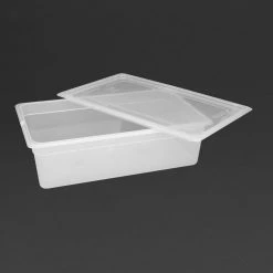 Vogue Polypropylene 1/1 Gastronorm Container With Lid 150mm (Pack Of 2) -Kitchenware and Knives Sales gj512 container4 22