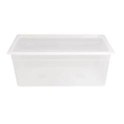 Vogue Polypropylene 1/1 Gastronorm Container With Lid 200mm (Pack Of 2) -Kitchenware and Knives Sales gj513 gncontainer2