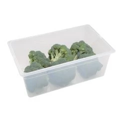 Vogue Polypropylene 1/1 Gastronorm Container With Lid 200mm (Pack Of 2) -Kitchenware and Knives Sales gj513 gncontainer5