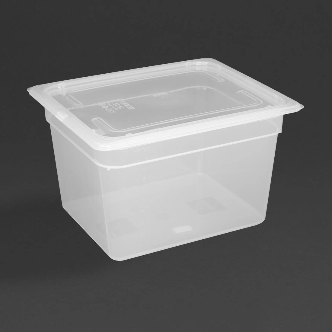 Vogue Polypropylene 1/2 Gastronorm Container With Lid 200mm (Pack Of 4) 4 Vogue Polypropylene 1/2 Gastronorm Container With Lid 200mm (Pack Of 4) - Image 2