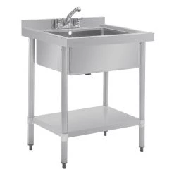 Vogue Stainless Steel Midi Pot Wash Sink With Undershelf