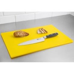 Hygiplas Antibacterial Low Density Chopping Board Yellow -Kitchenware and Knives Sales hc861 chopboardyellow5