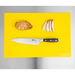 Hygiplas Antibacterial Low Density Chopping Board Yellow -Kitchenware and Knives Sales hc861 chopboardyellow6