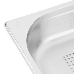 Vogue Stainless Steel Perforated 1/1 Gastronorm Pan 65mm -Kitchenware and Knives Sales k840 perforatedpan3