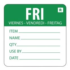 Vogue Removable Day Of The Week Label Friday (Pack Of 500)