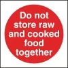 Vogue Do Not Store Raw And Cooked Food Together Sign -Kitchenware and Knives Sales l836 sign large