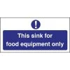 Vogue This Sink For Food Equipment Only Sign -Kitchenware and Knives Sales l847 sign large