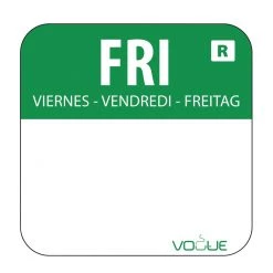 Vogue Removable Colour Coded Food Labels Friday (Pack Of 1000)