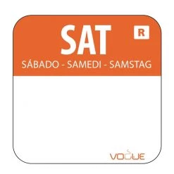 Vogue Removable Colour Coded Food Labels Saturday (Pack Of 1000)